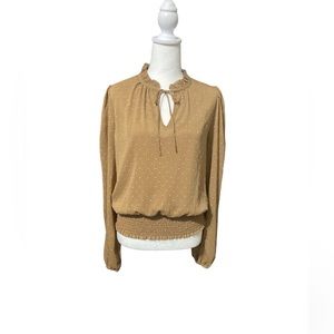 Haver London Gold color blouse, Size Medium